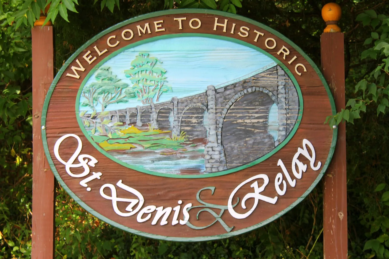 Welcome sign at Relay, Maryland